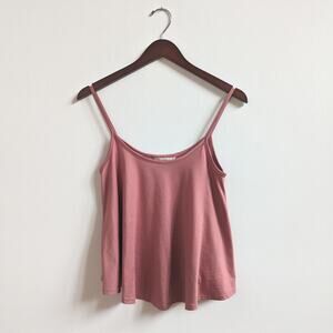 Miss Selfridge Crop Tank Top Women's Sz 4 Rose Pink Flowy Spaghetti Strap